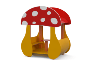 cas a a forma di fungo parco giochi
