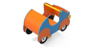 Willy, Gioco a molla inclusivo a forma di automobile in polietilene con doppia sponda Stileurbano